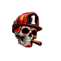 Skull with cigar Die-Cut Vinyl Sticker