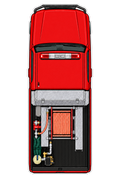 Red Brush Truck Training Magnet