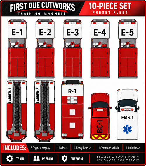 10-Piece Ready-to-Go Fire Department Training Fleet