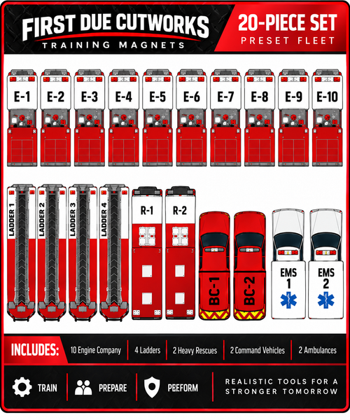 20-Piece Ready-to-Go Fire Department Training Fleet