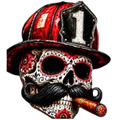 Skull with mustache and cigar Die-Cut Vinyl Sticker