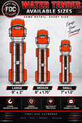 Water Tender training magnet sizes with slim matching tractor wheel wells