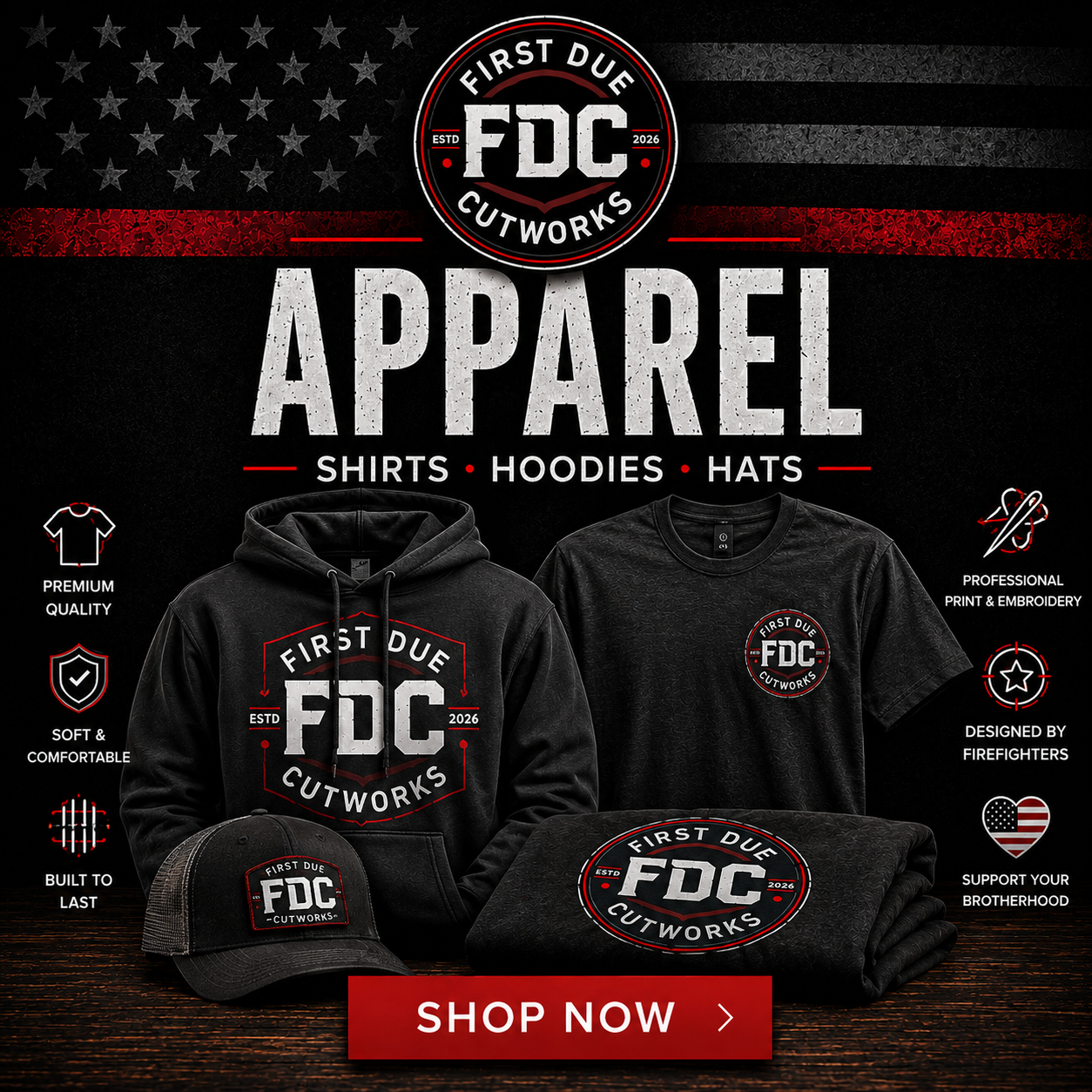 First Due Cutworks apparel